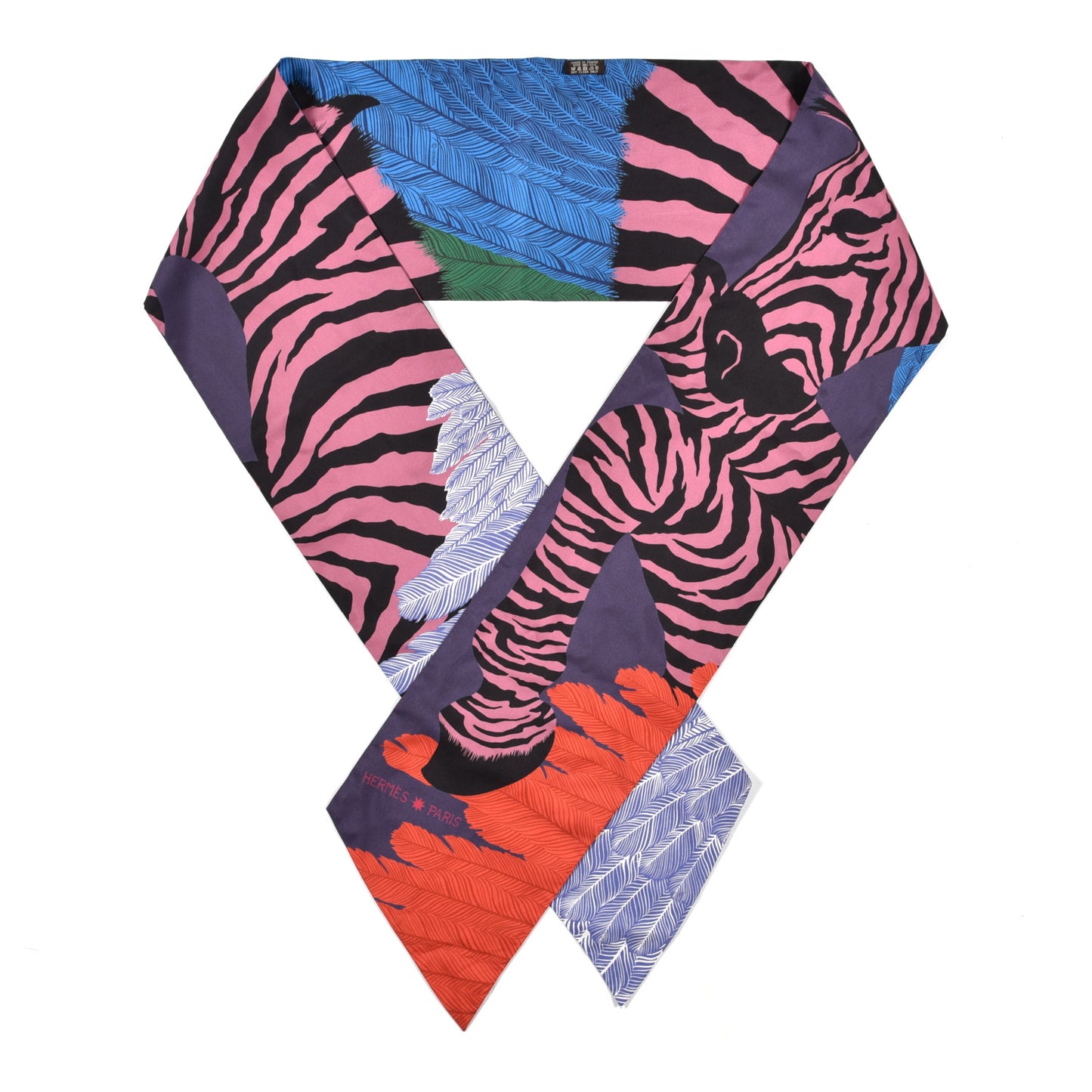 Silk Zebra Pegasus Maxi Twilly
