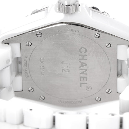 Chanel Stainless Steel Ceramic 38mm J12 Automatic Watch White 4 of 7