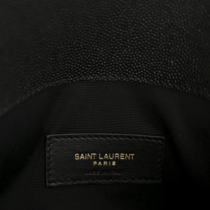 Saint Laurent Grain De Poudre Uptown Pouch Black 6 of 9