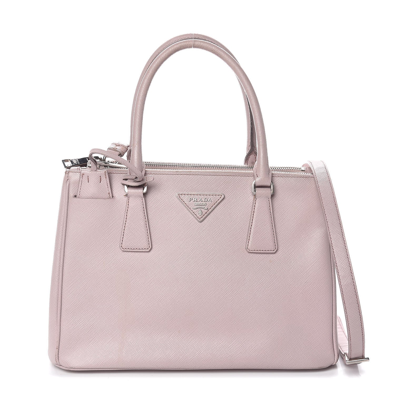 Prada Saffiano Small Galleria Double Zip Tote Mughetto 1 of 19