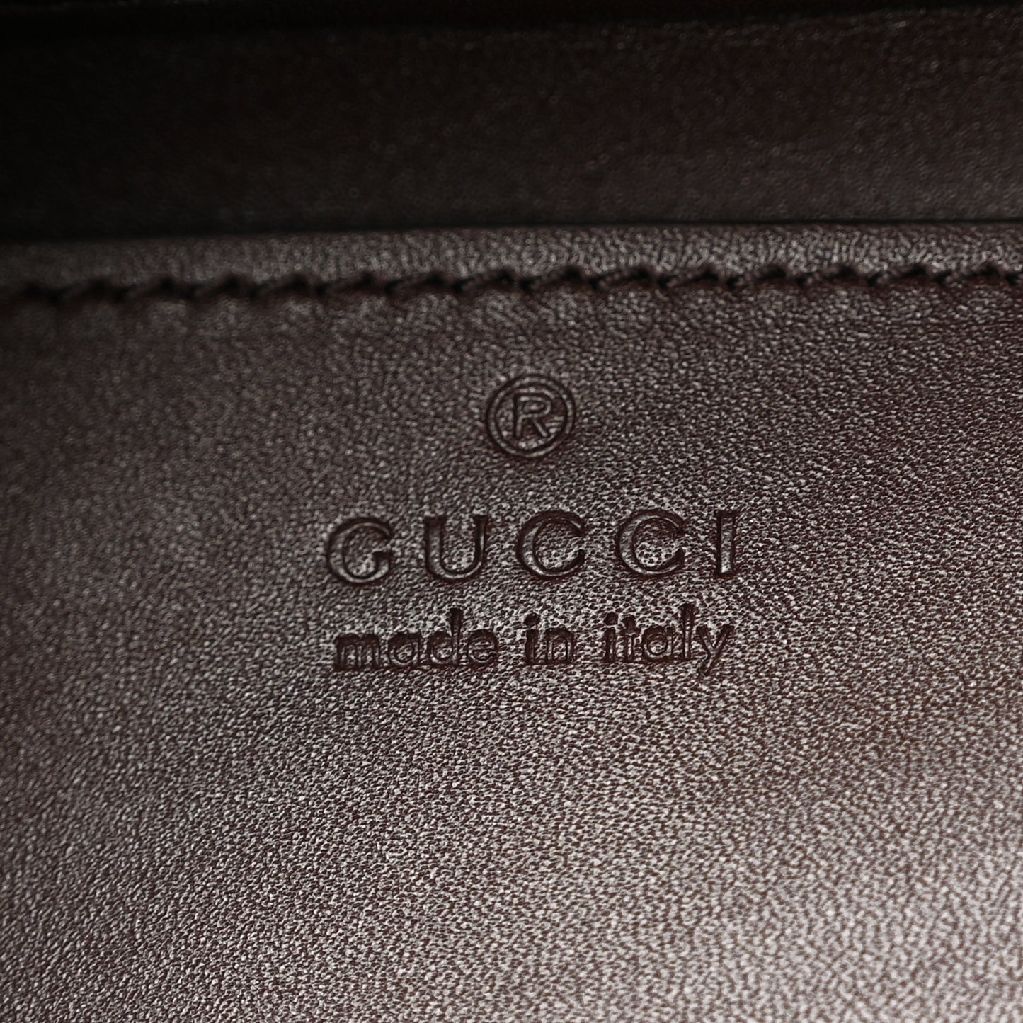 Suede Calfskin Web G Logo Bucket Bag Dark Brown