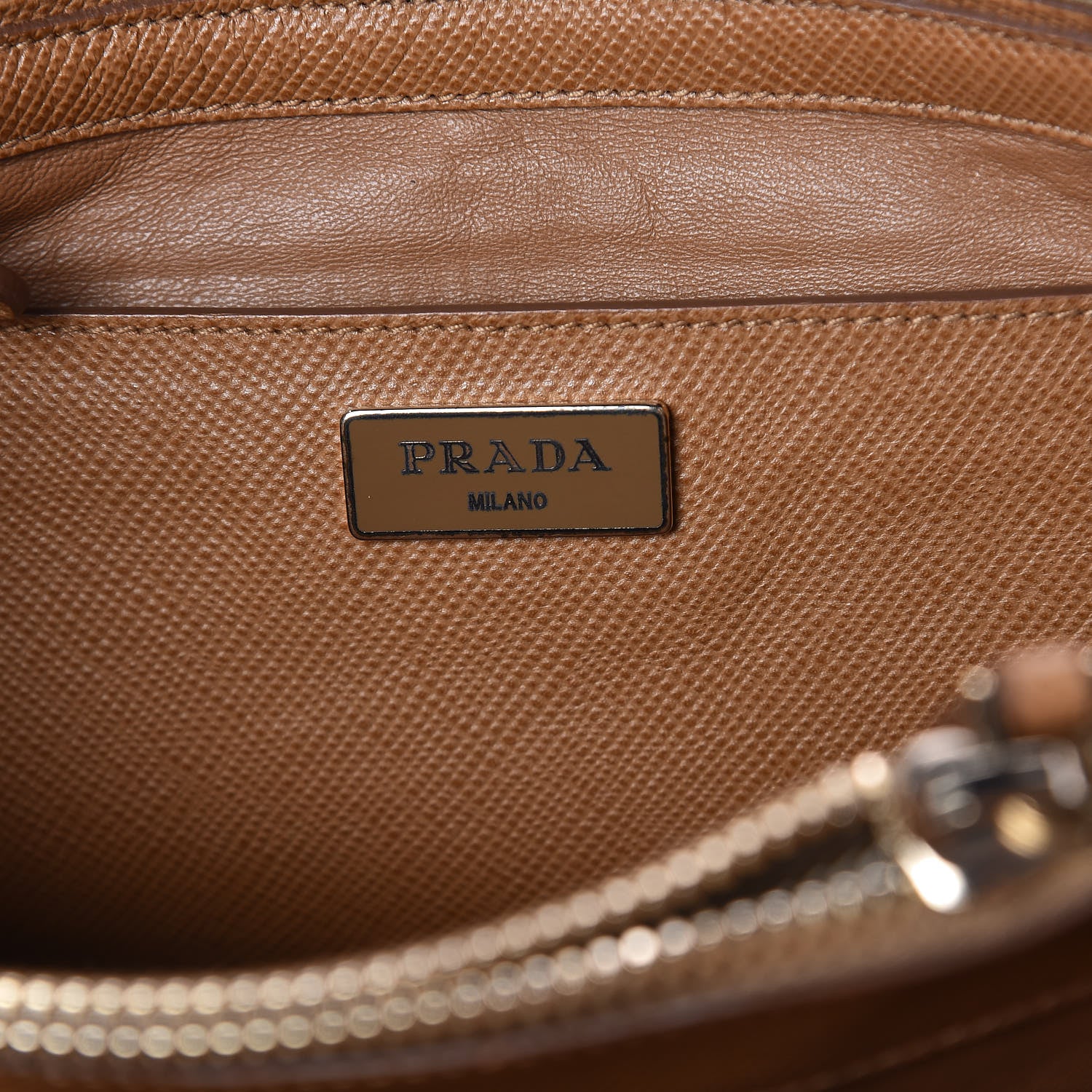 Prada Saffiano Cuir Open Promenade Tote Caramel 6 of 8