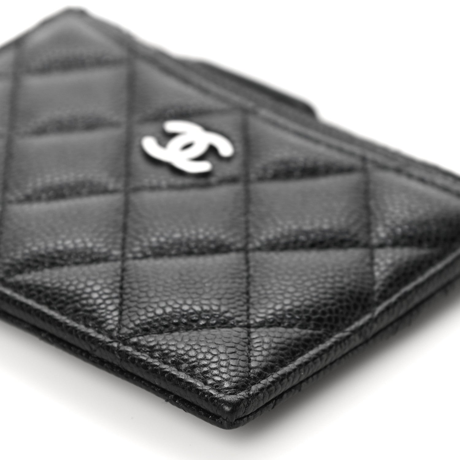 Chanel Caviar Quilted CC Zip Card Holder Black 10 of 11