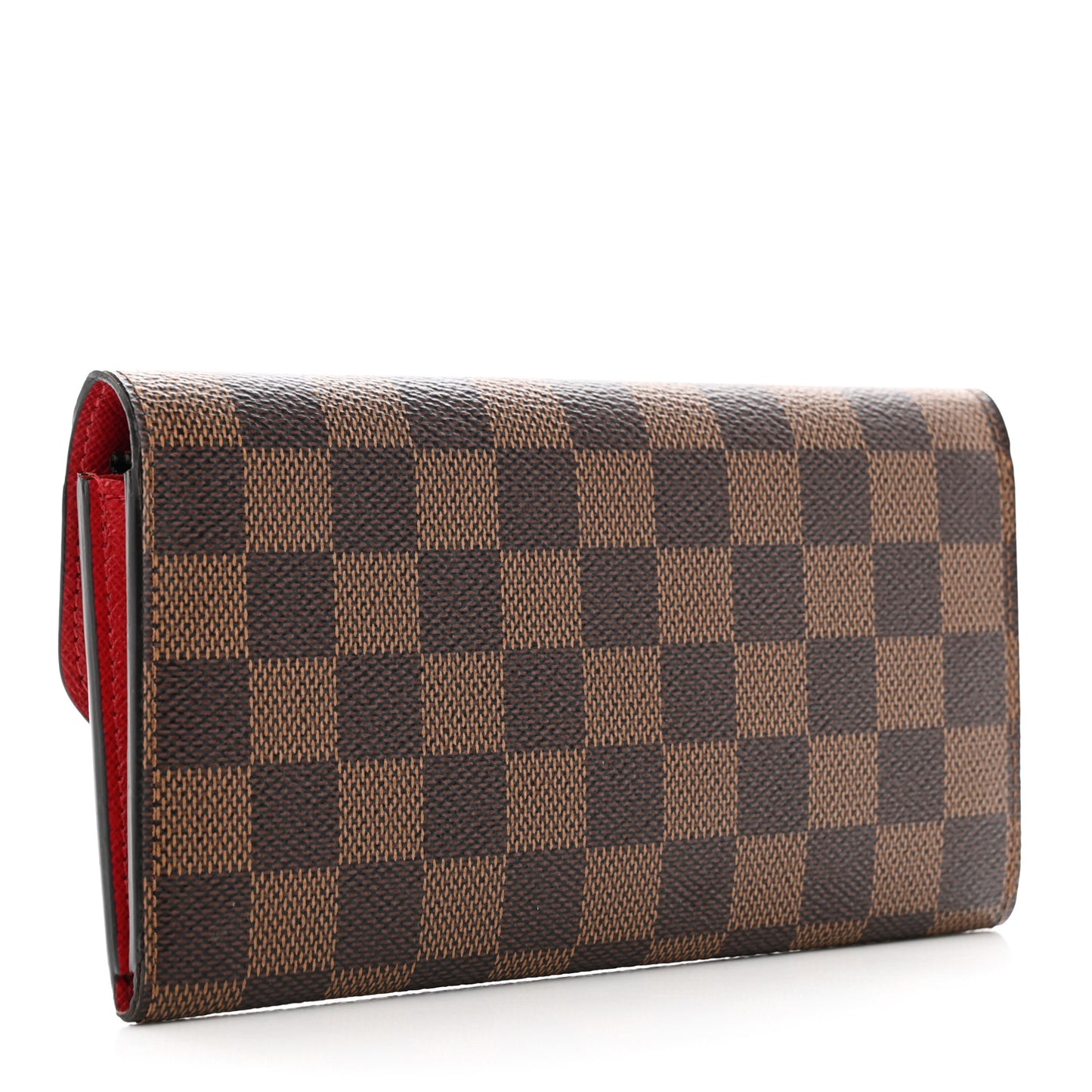 Damier Ebene Emilie Wallet Red