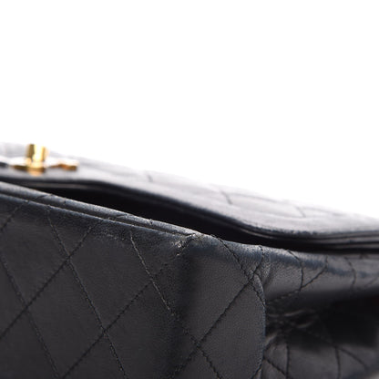 Chanel Lambskin Quilted Medium Double Flap Black 14 of 21
