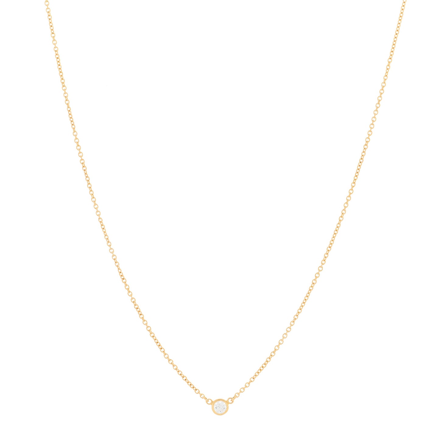 18K Yellow Gold Diamond .08ct Elsa Peretti Diamonds by the Yard Pendant Necklace