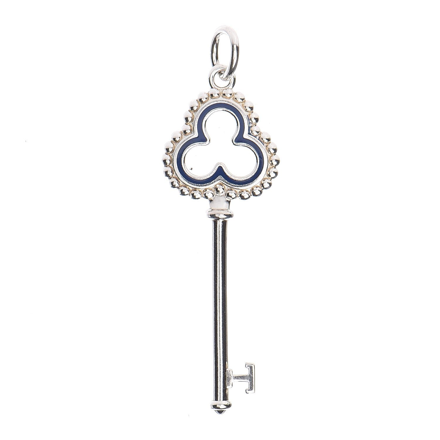 Tiffany Sterling Silver Key Pendant Blue 1 of 4
