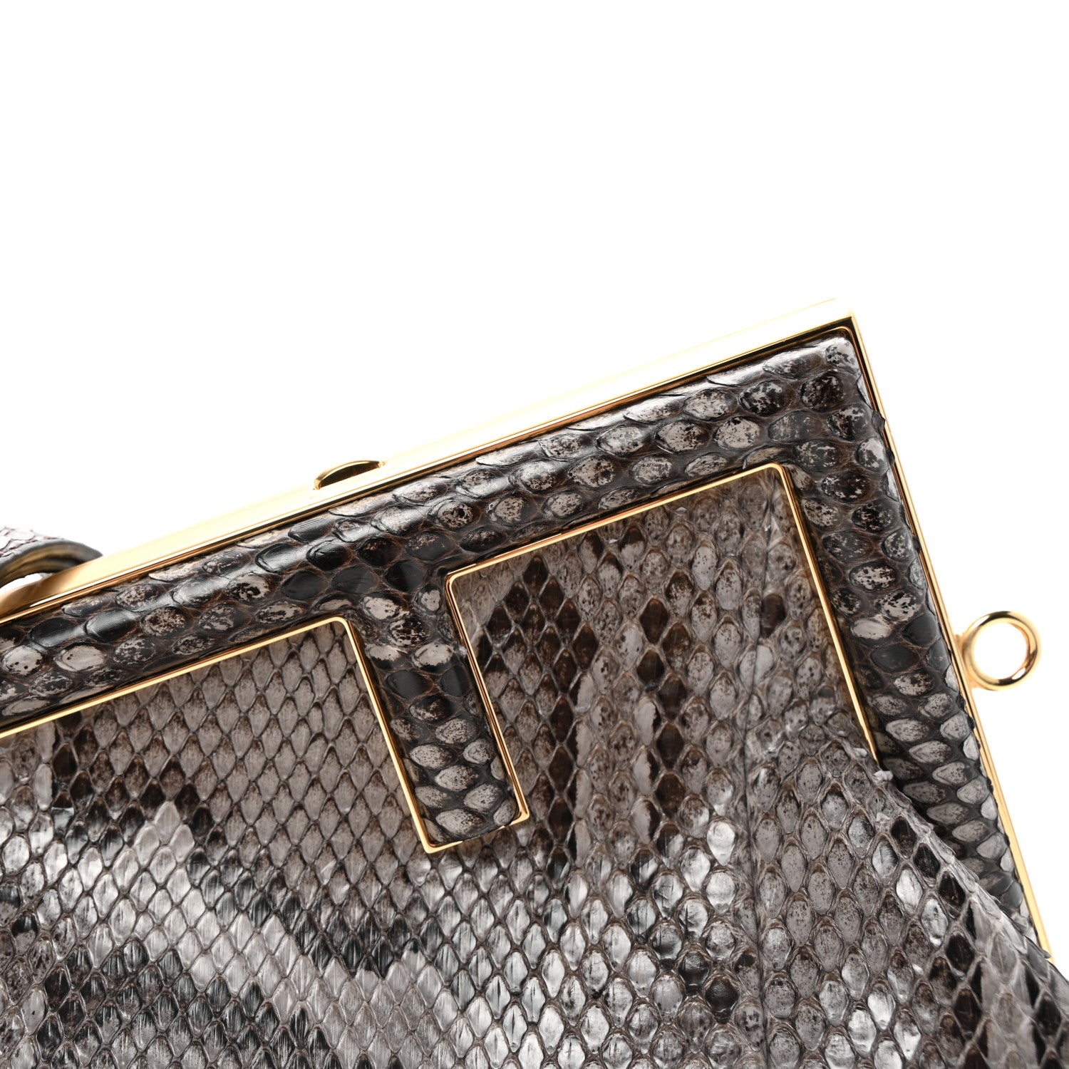 【新品】FENDI ファースト　スモール　グレーパイソン Fendi Snakeskin Small Fendi First Dark Grey 1735596 – FASHIONPHILE