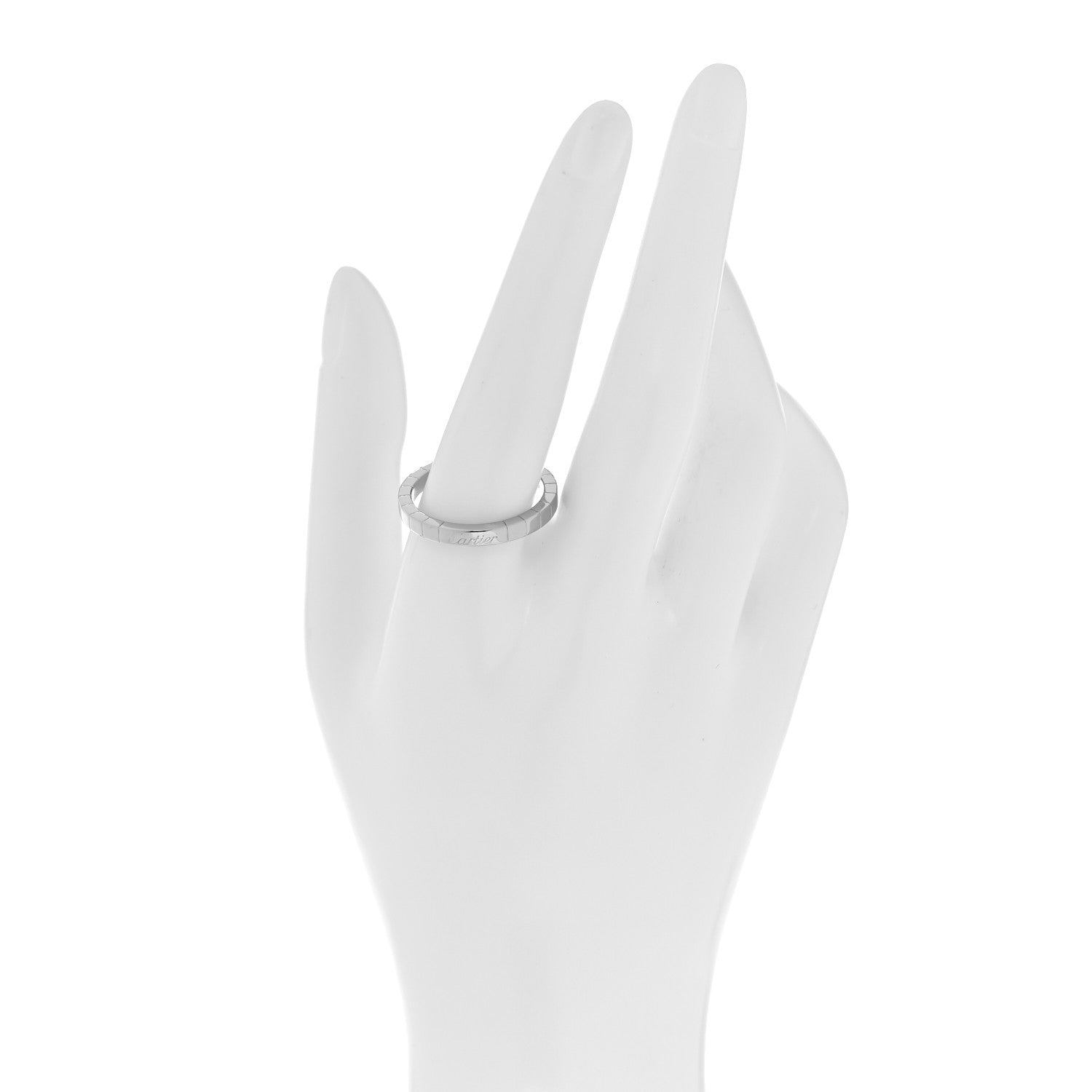 Cartier 18K White Gold Lanieres Ring 64 10.75 2 of 5