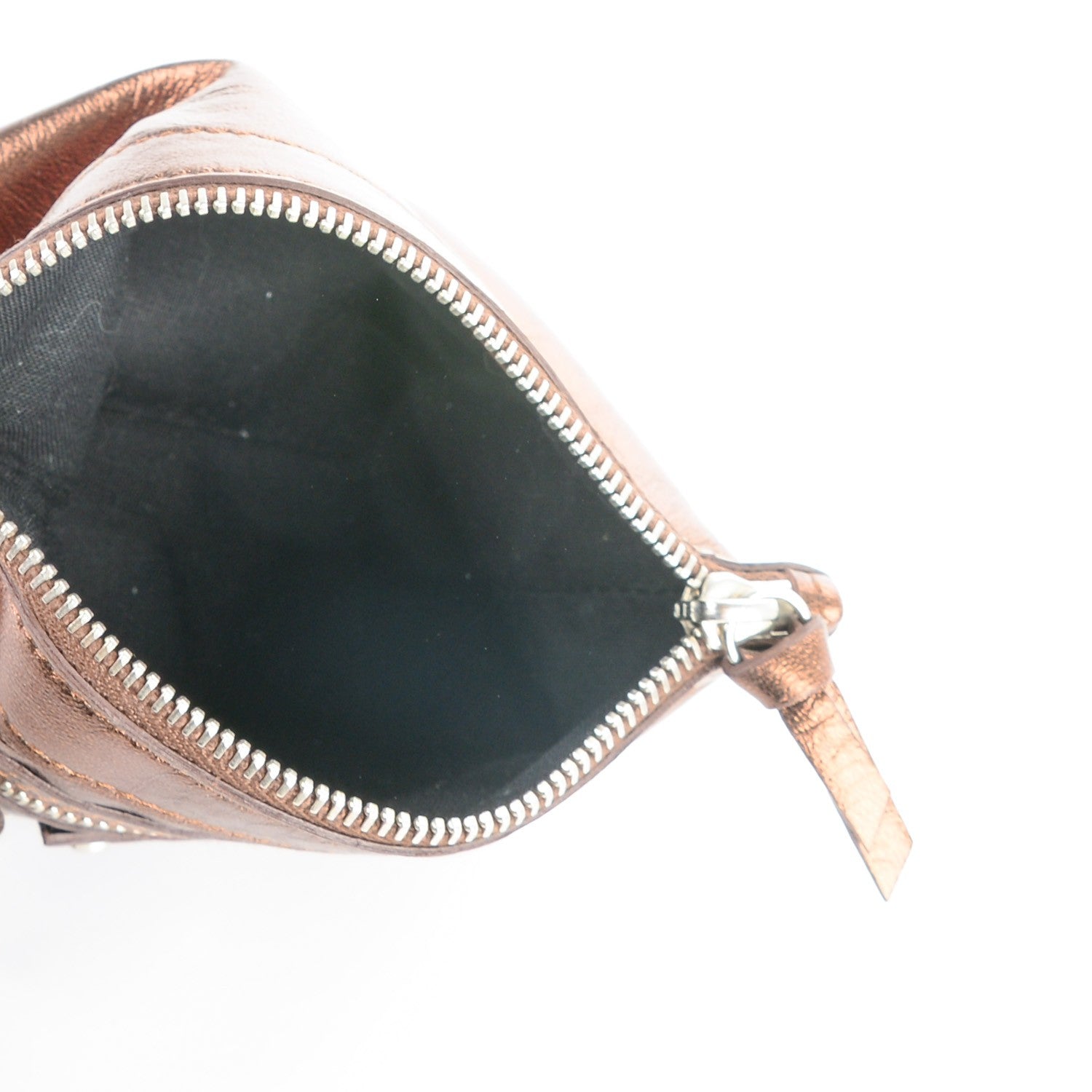 Balenciaga Metallic Agneau Silver Hardware M Porte-Monnaie Coin Purse Sparkle Bronze 5 of 7