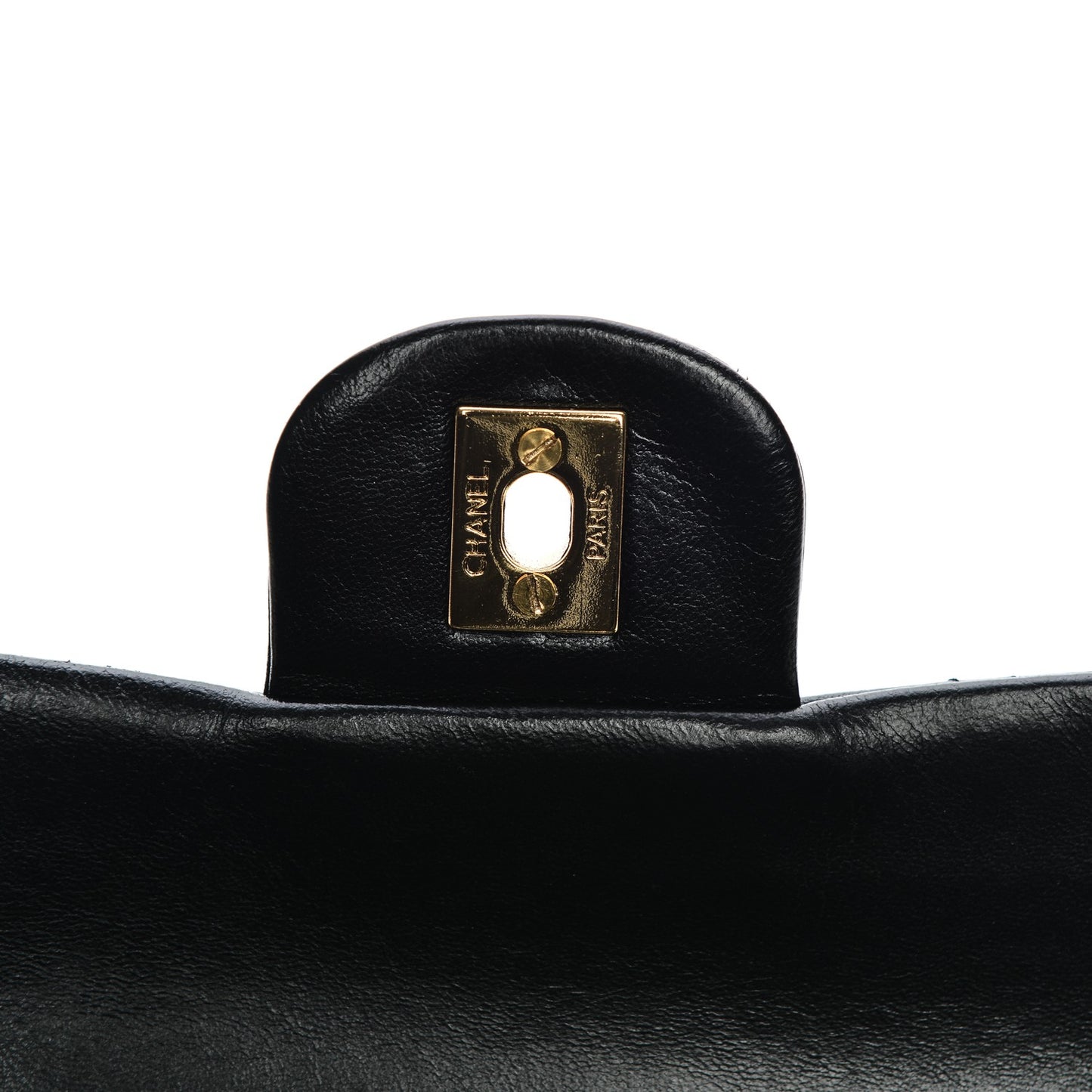 Lambskin Quilted Small Double Flap Black