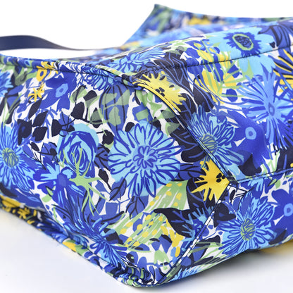 Prada Tessuto Nylon Saffiano Floral Print Tote Bluette Dis Primule 8 of 9