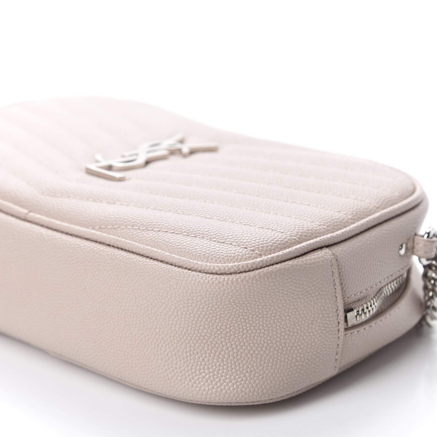 Saint Laurent Grain De Poudre Matelasse Monogram Mini Lou Camera Bag Marble Pink 7 of 11