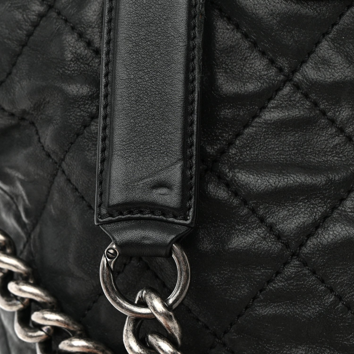 Chanel Iridescent Calfskin Quilted In The Mix Shopping Tote Black 17 of 23