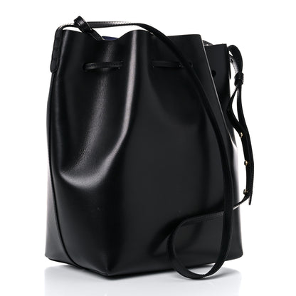 Mansur Gavriel Vegetable Tanned Calfskin Bucket Bag Black Royal 3 of 22