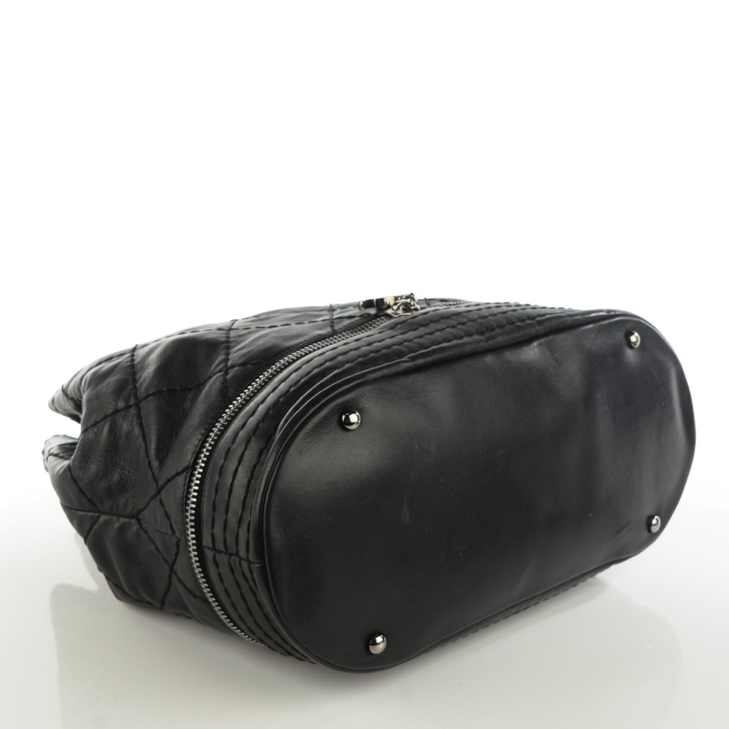 Lambskin Expandable Tote Black