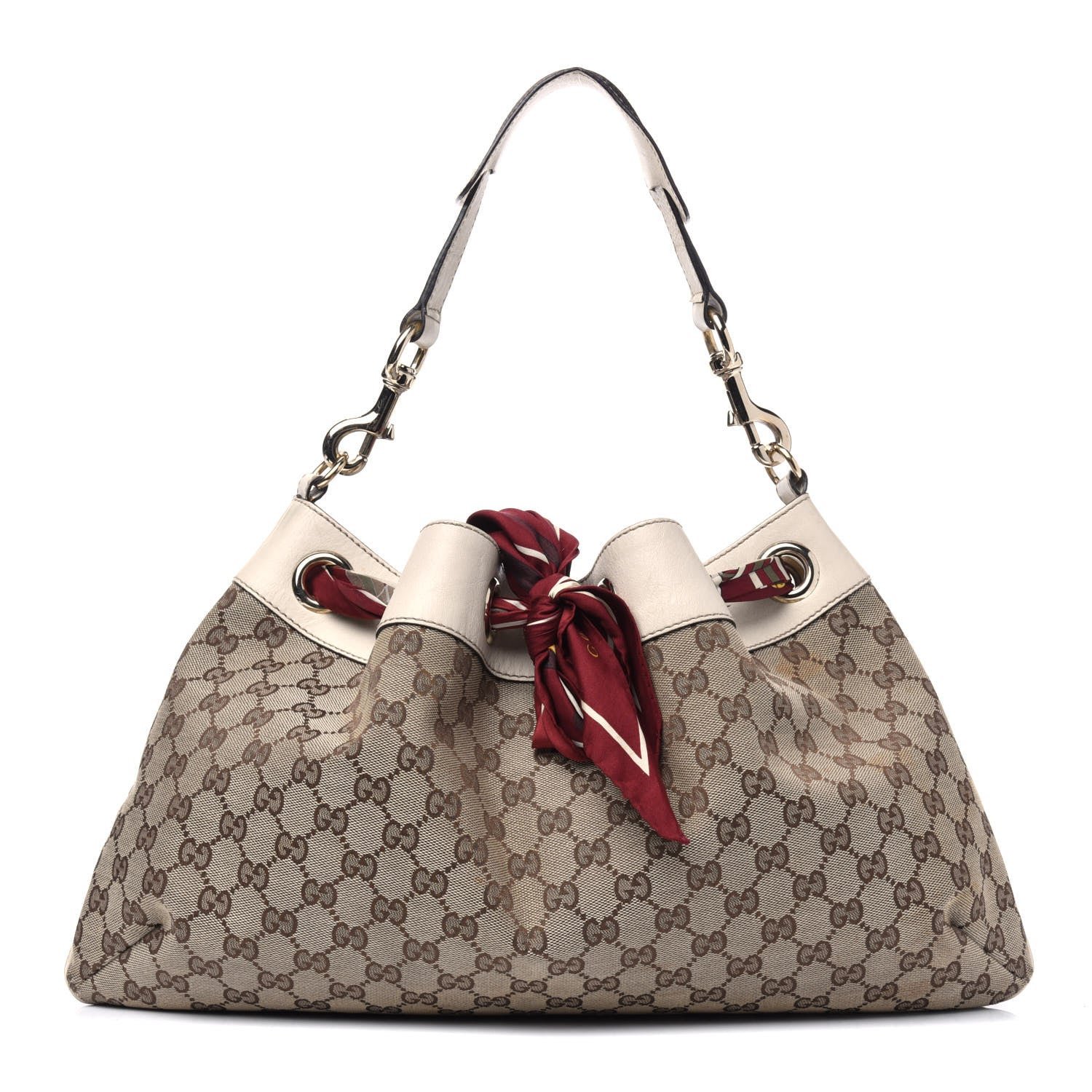 Gucci Monogram Positano Hobo Off White 1 of 17