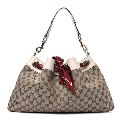 Gucci Monogram Positano Hobo Off White 1 of 17