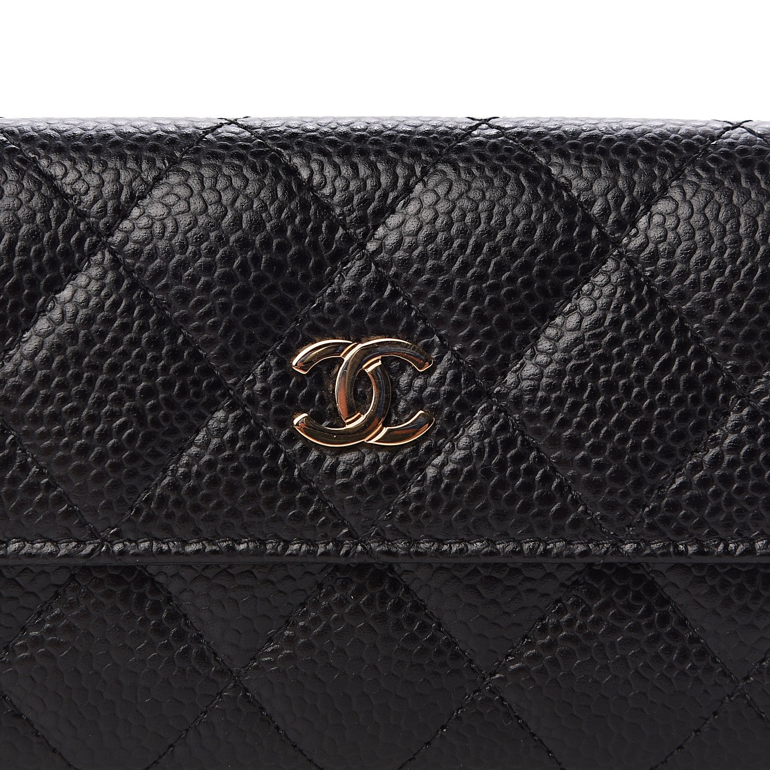 Chanel Caviar Quilted Flap Card Holder Wallet Black 10 of 10