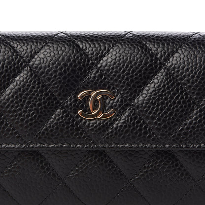 Chanel Caviar Quilted Flap Card Holder Wallet Black 10 of 10