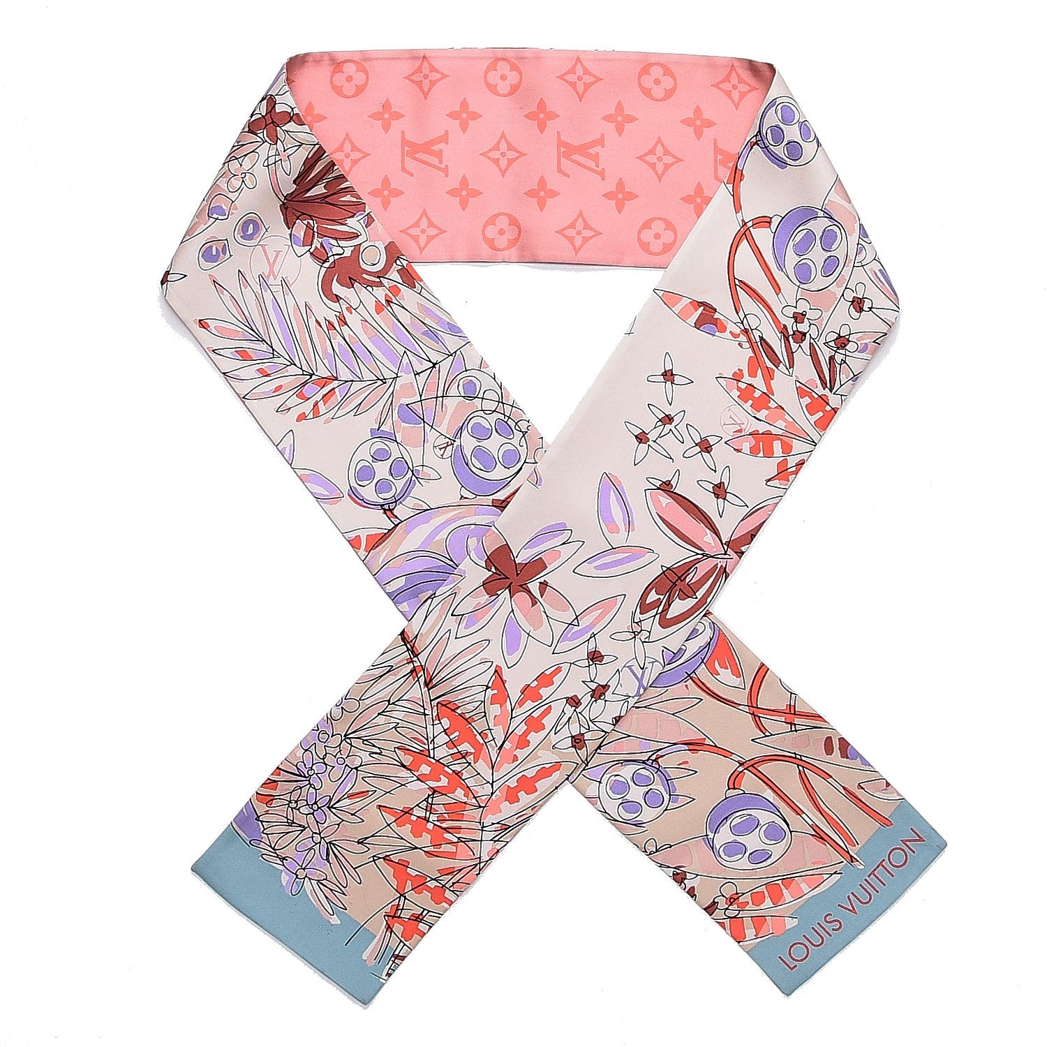 Louis Vuitton Silk Monogram Jungle 16 Bandeau Menthe 1 of 4