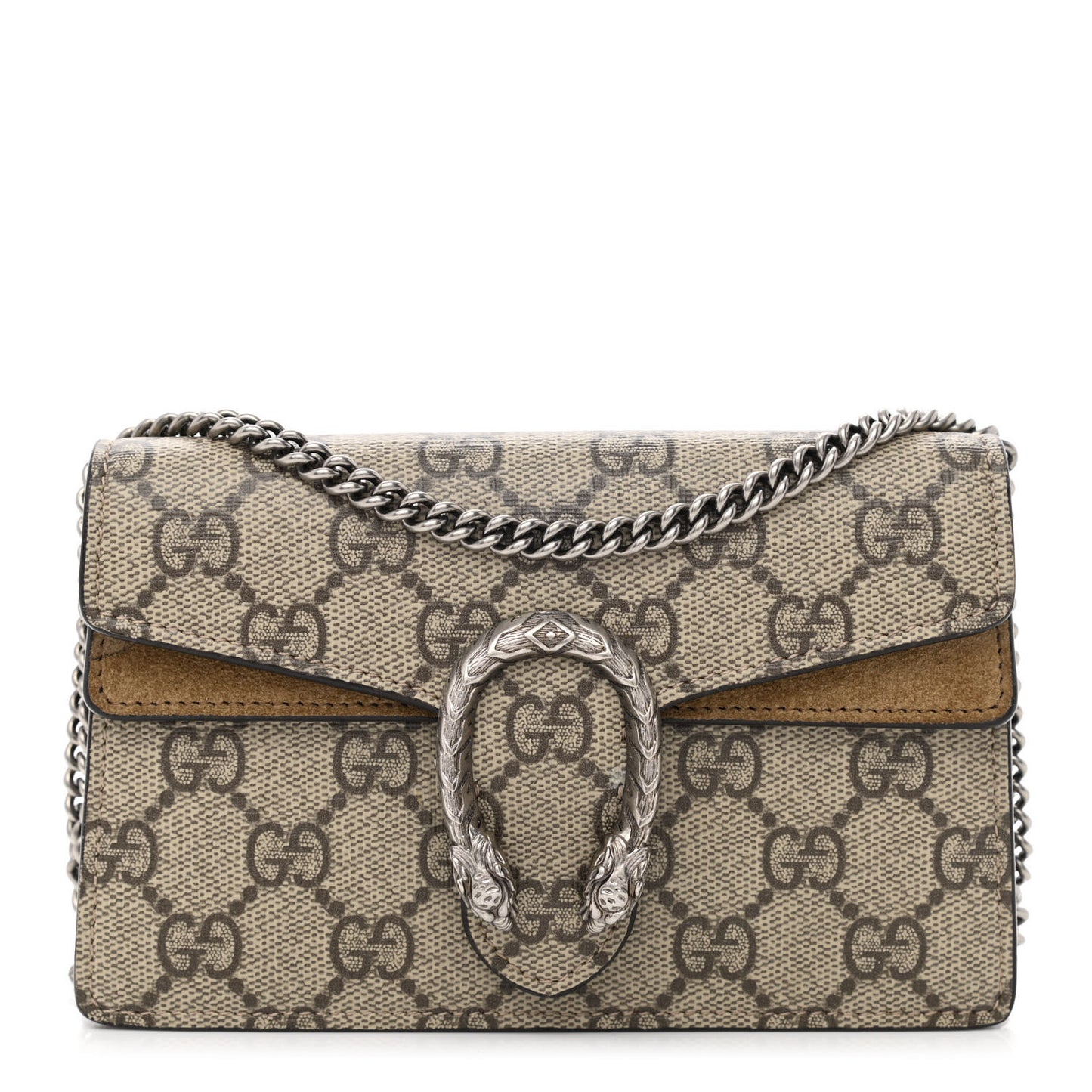 GG Supreme Monogram Super Mini Dionysus Shoulder Bag Taupe