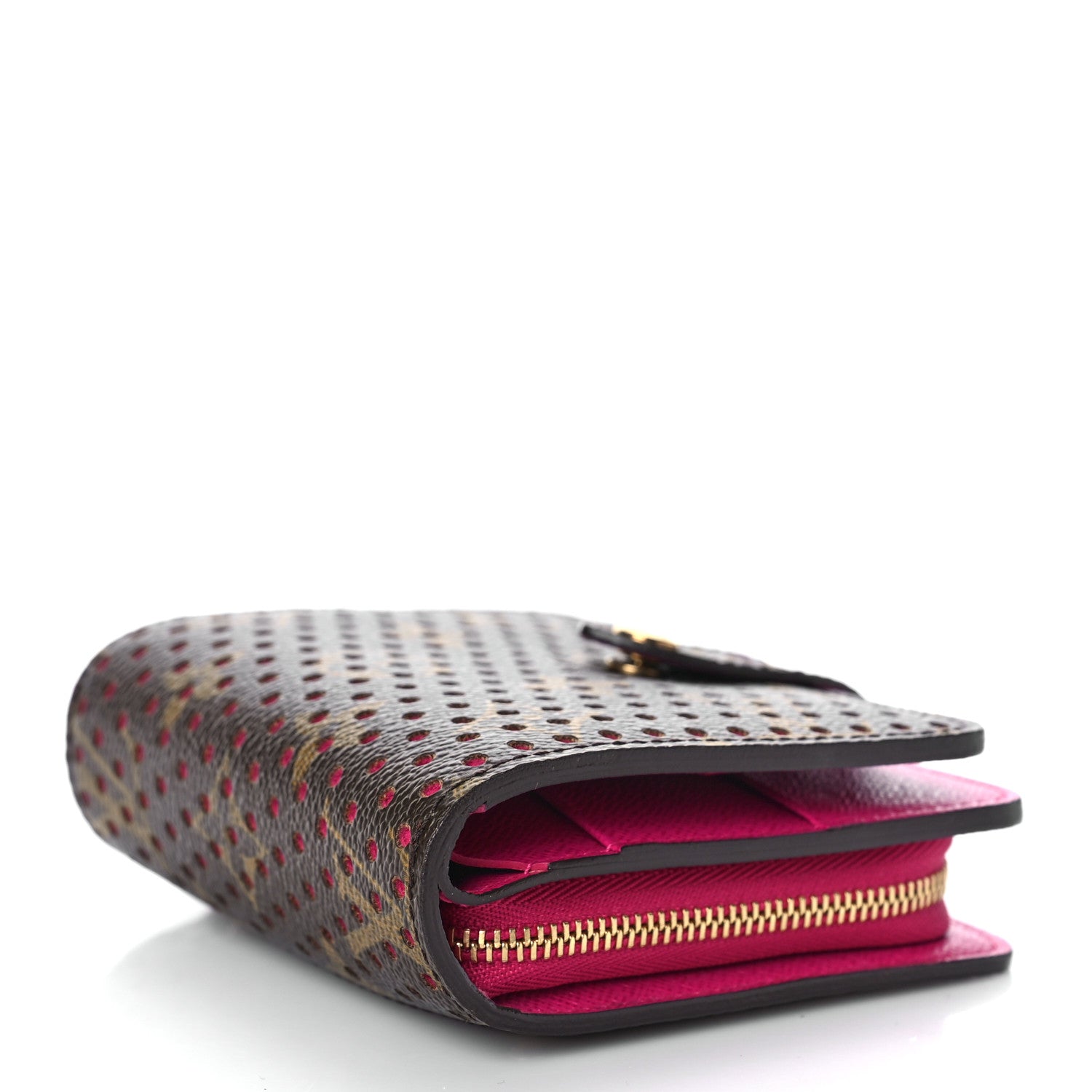 Louis Vuitton Monogram Perforated Compact Zipped Wallet Fuchsia 4 of 9