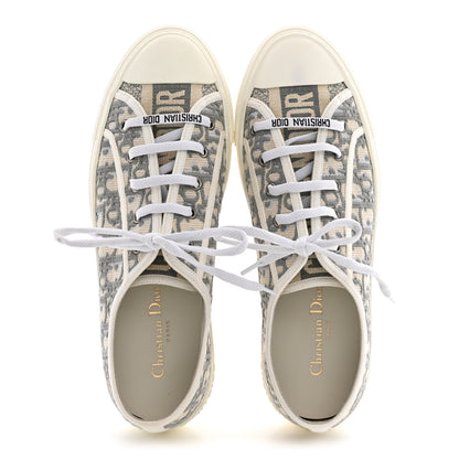 Christian Dior Canvas Oblique Walk'N'Dior Low Top Sneakers 41 Grey Stone 2 of 10