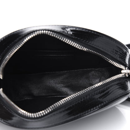 Saint Laurent Calfskin Lizard Embossed Le 61 Camera Bag Black 4 of 8