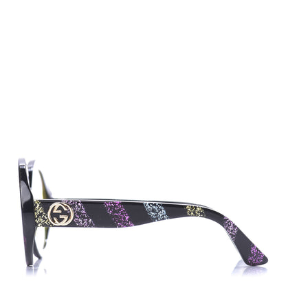 Gucci Acetate Round Glitter GG0319S Sunglasses Rainbow 3 of 11
