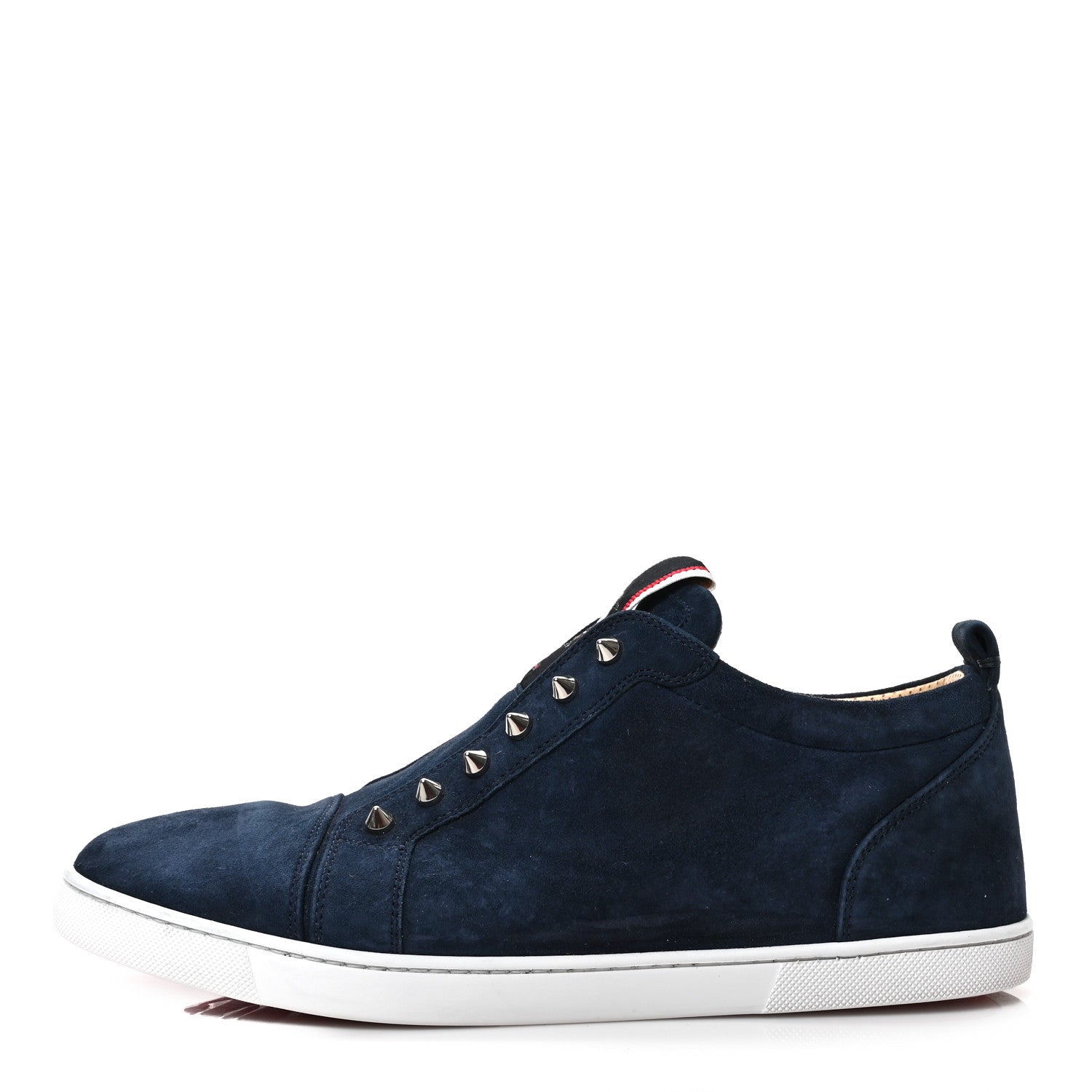 Christian Louboutin Denim Mens Fique A Vontade Sneakers 44.5 Blue 1 of 8