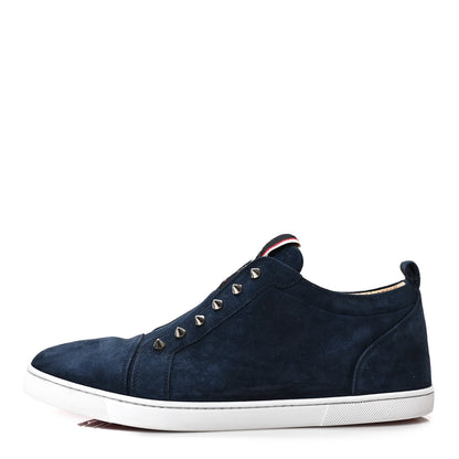 Christian Louboutin Denim Mens Fique A Vontade Sneakers 44.5 Blue 1 of 8