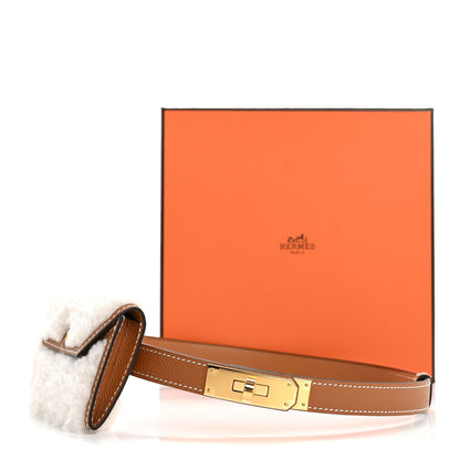 Hermes Epsom Teddy Kelly Pocket Belt Gold Ecru 6 of 6