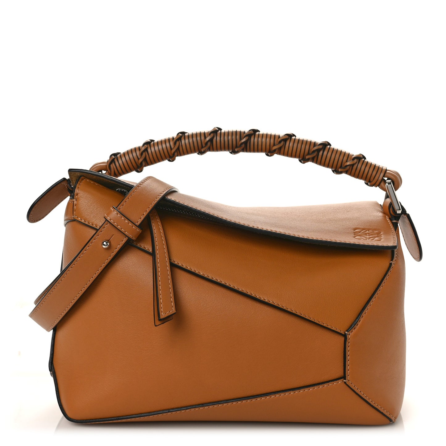 Calfskin Small Puzzle Edge Bag Warm Desert