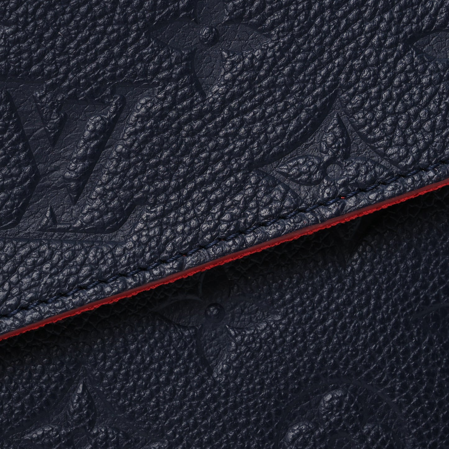 Empreinte Pochette Felicie Chain Wallet Marine Rouge
