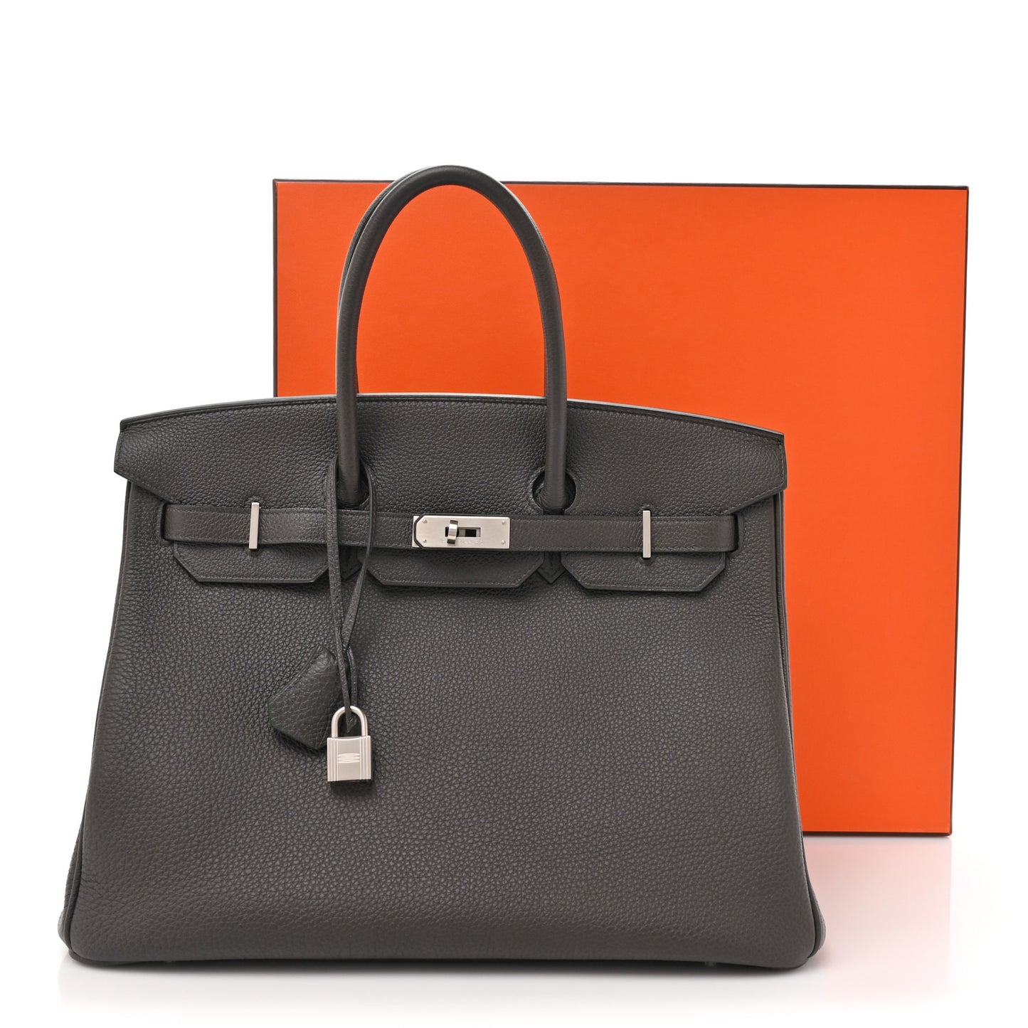 Togo Horseshoe Birkin 35 Graphite Vert Bengale