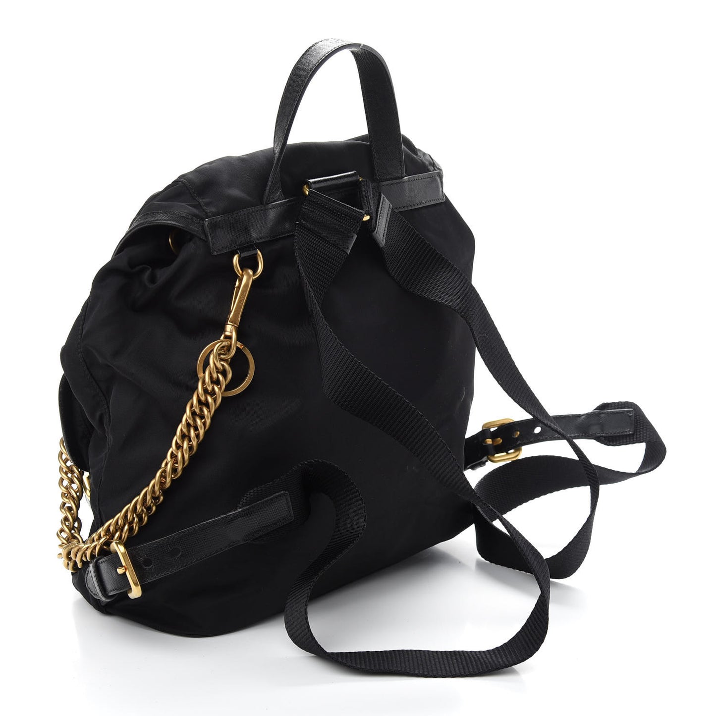 Nylon Vela Saffiano Dragon Backpack Black