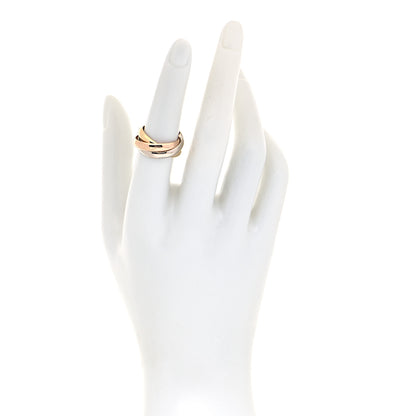 Cartier 18K Pink Yellow White Gold Classic Les Must De Cartier Trinity Ring 53 6.25 2 of 6
