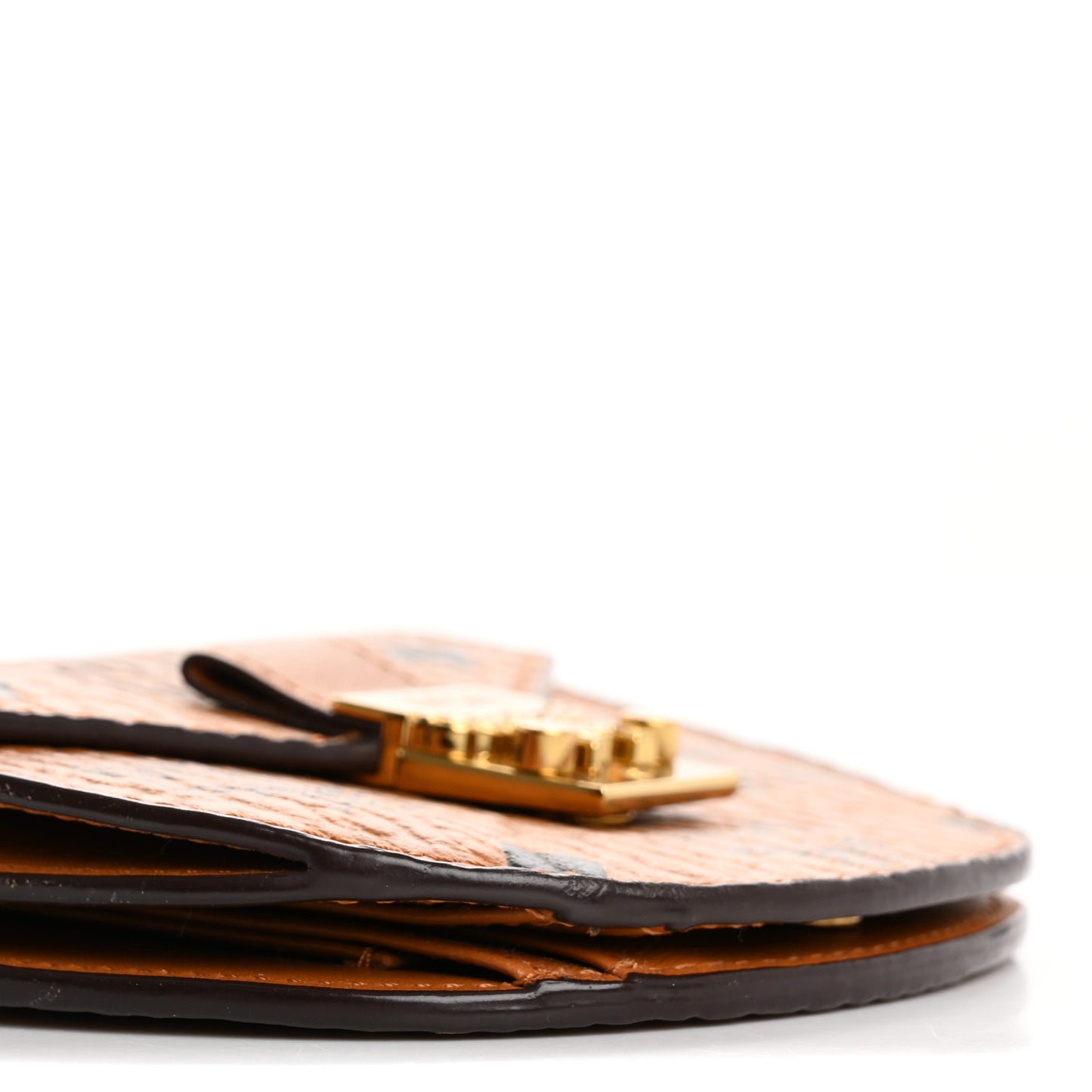 Visetos Small Patricia Round Crossbody Wallet Cognac