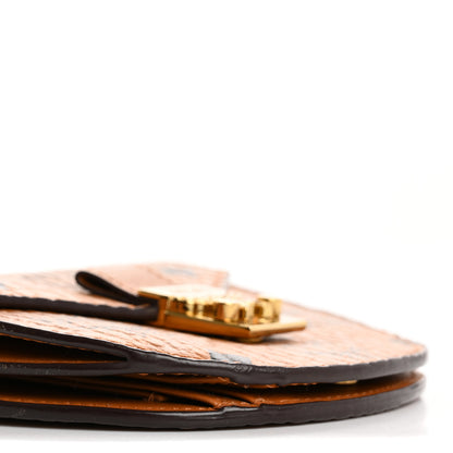MCM Visetos Small Patricia Round Crossbody Wallet Cognac 9 of 12