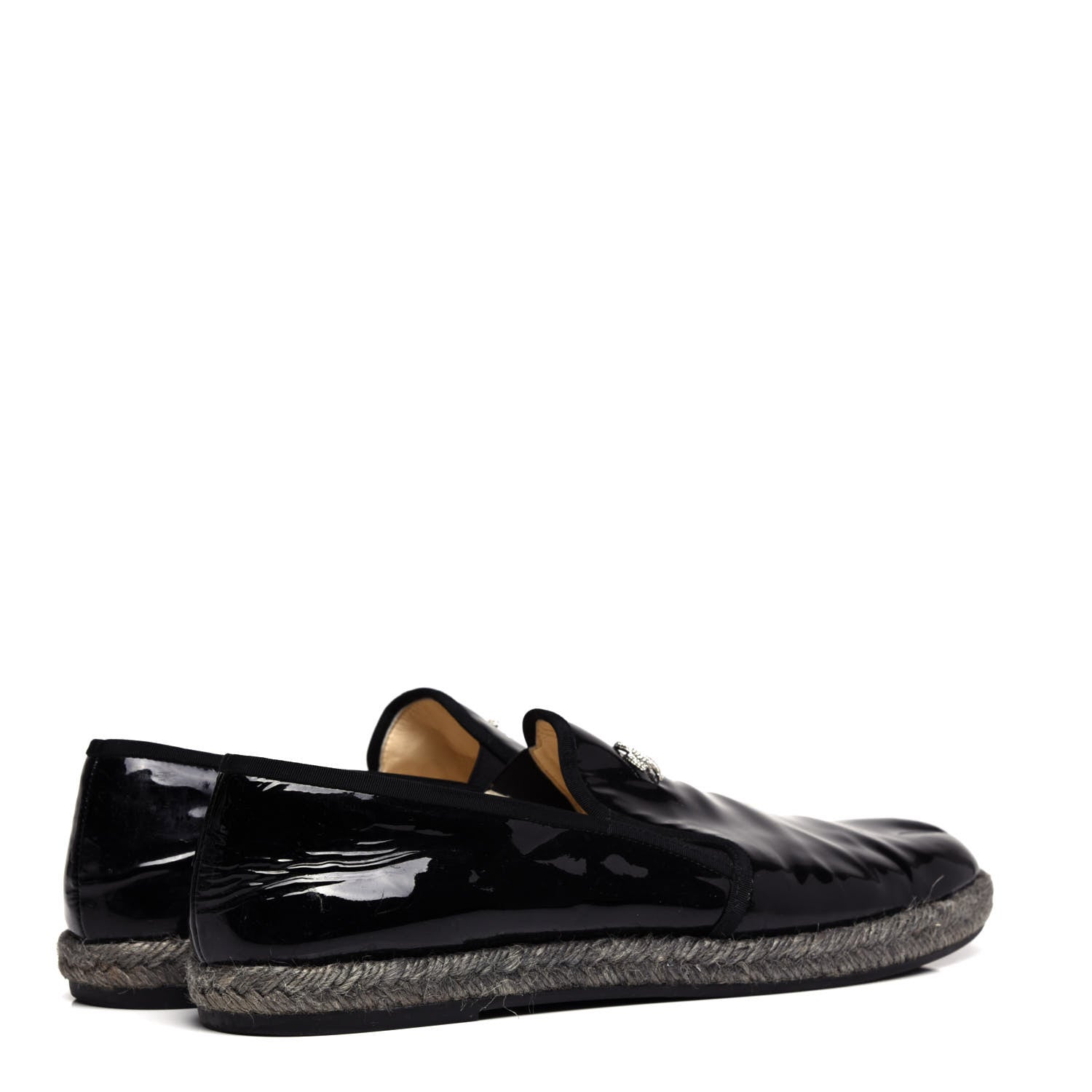 Chanel Patent Calfskin CC Mocassin Loafer Espadrilles 40.5 Black 4 of 10