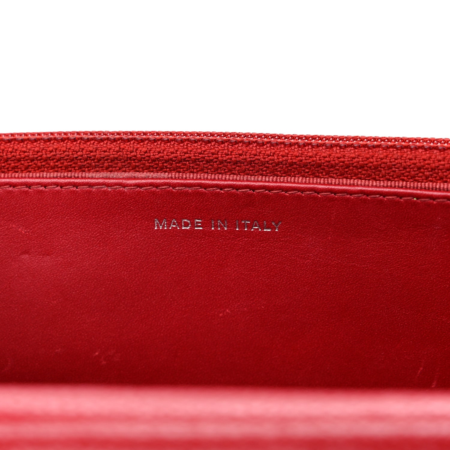 Chanel Caviar Quilted Wallet on Chain WOC Red 7 of 15
