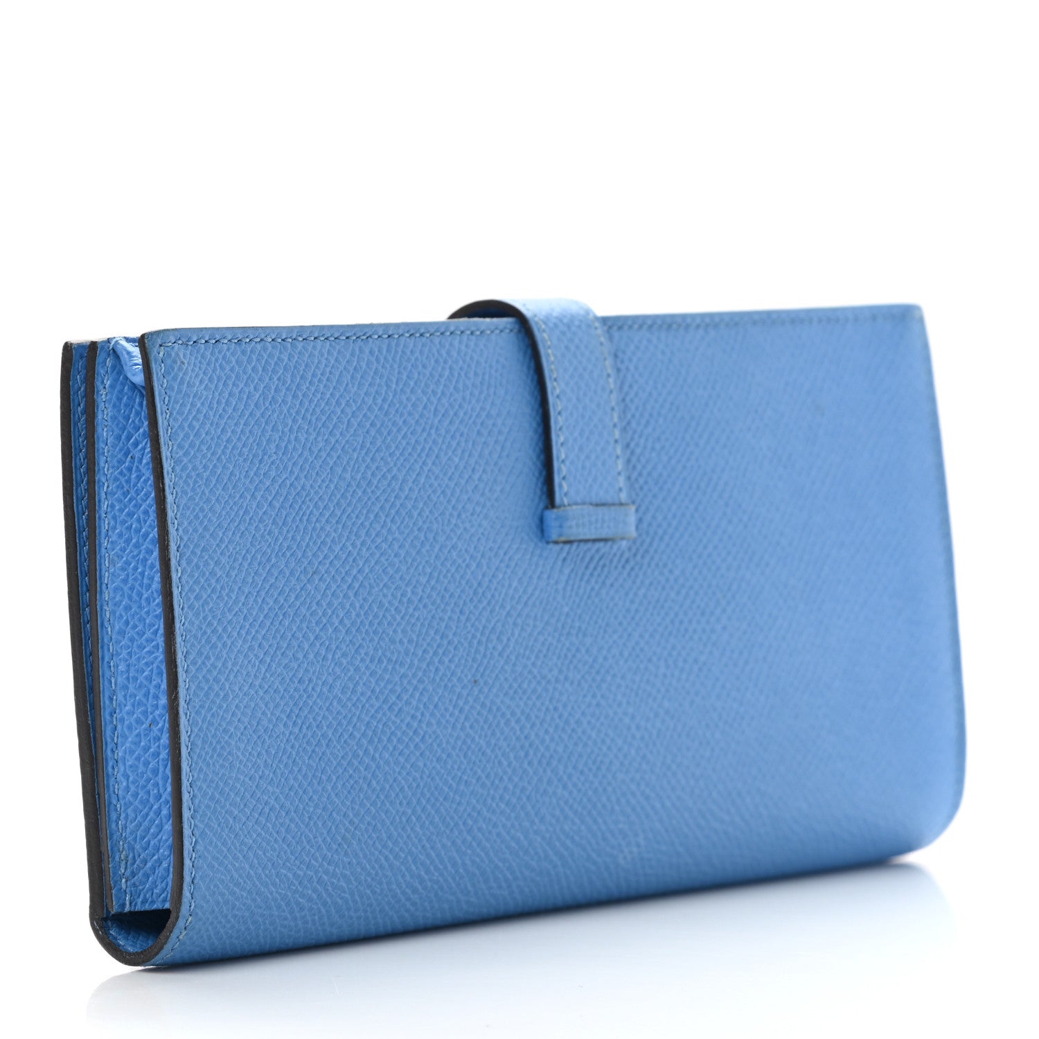 Hermes Epsom Bearn Gusset Wallet Bleu Paradis 3 of 12