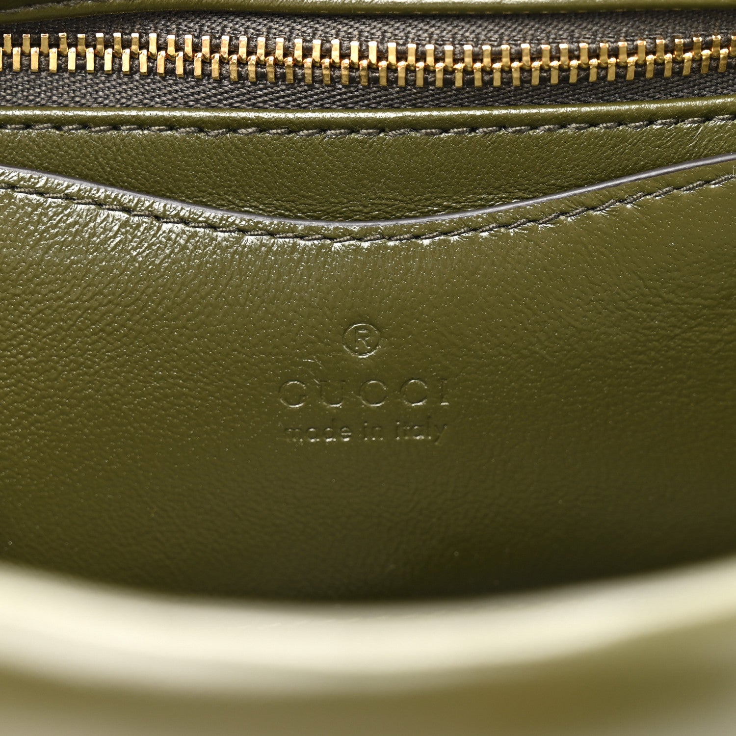 Gucci Lambskin Mini GG Milano Top Handle Shoulder Bag Green 6 of 10