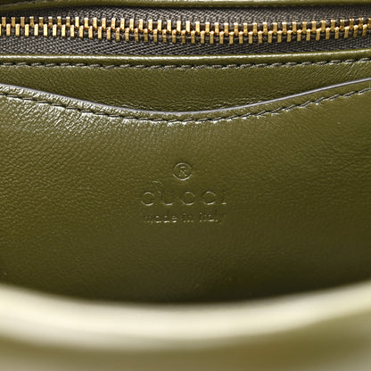 Gucci Lambskin Mini GG Milano Top Handle Shoulder Bag Green 6 of 10