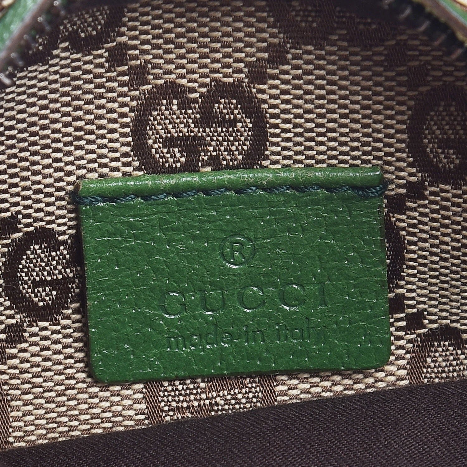 Gucci GG Monogram Web Double Pocket Belt Bag Green 6 of 7