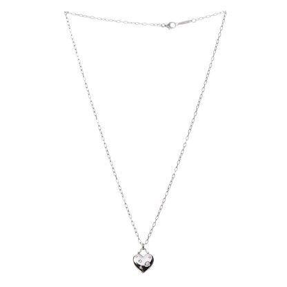 Tiffany 18K White Gold Diamond Etoile Small Heart Pendant Necklace 3 of 7