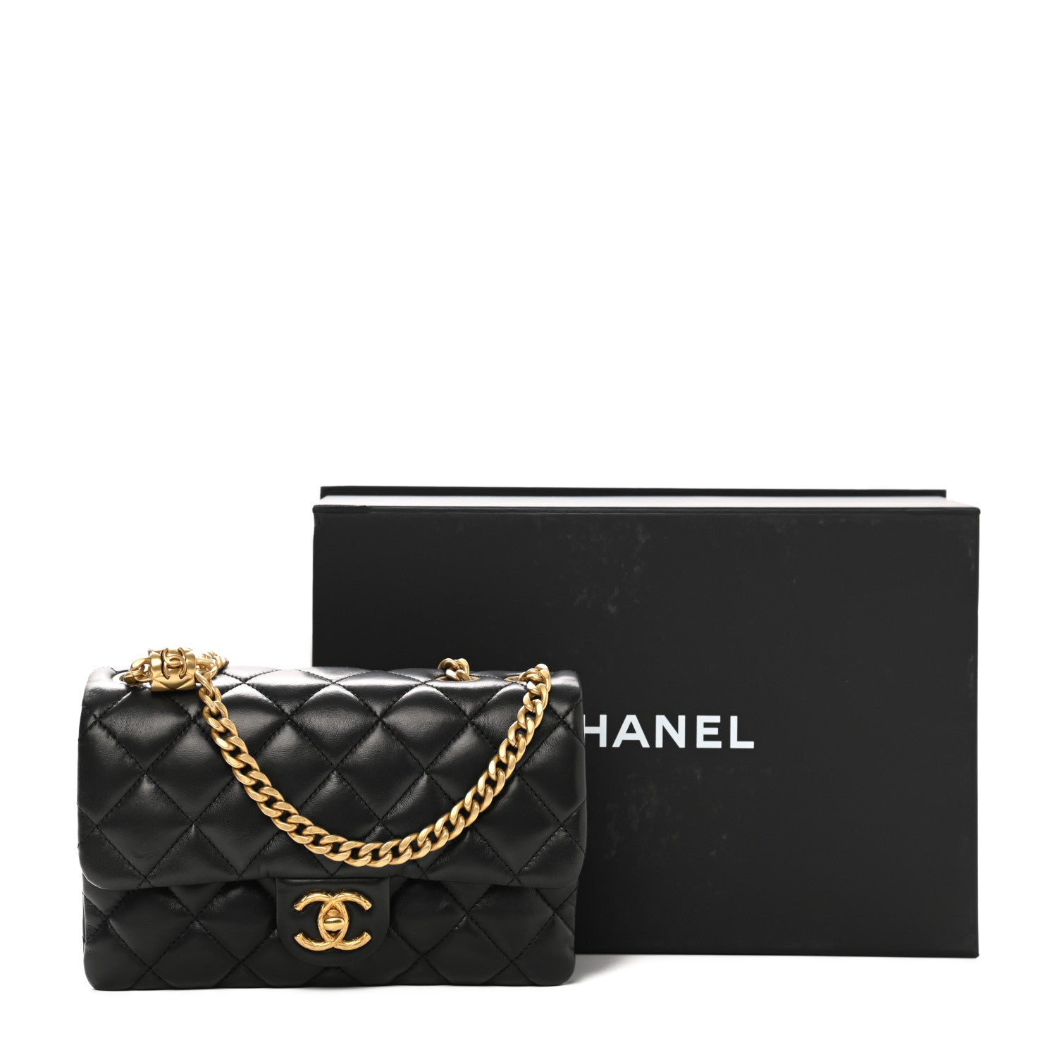 Chanel Lambskin Quilted Small Pillow Crush Flap Black 11 of 11