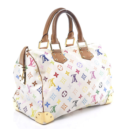 Louis Vuitton Monogram Multicolor Speedy 30 White 2 of 12