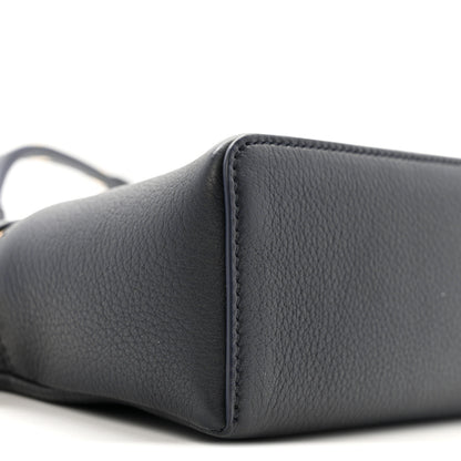 Loro Piana Grained Calfskin L19 Extra Pocket Pouch Navy Blue 8 of 9